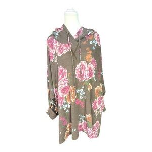 Dear Scarlett Floral Hoodie Tunic – Size 2X
